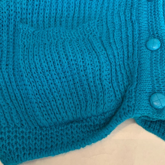 Vintage New Moves Teal Cardigan with Pockets Sz L - Picture 5 of 7